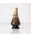 Porcelain whisk holder black with whisk