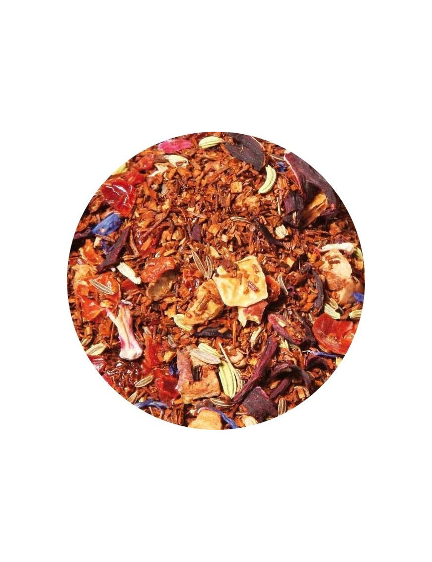 Loose leaf rooibos rose hip fennel blend