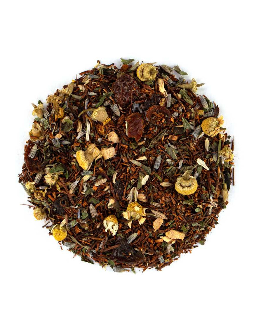 Loose Leaf rooibos, camomile, ginger, lavender natural